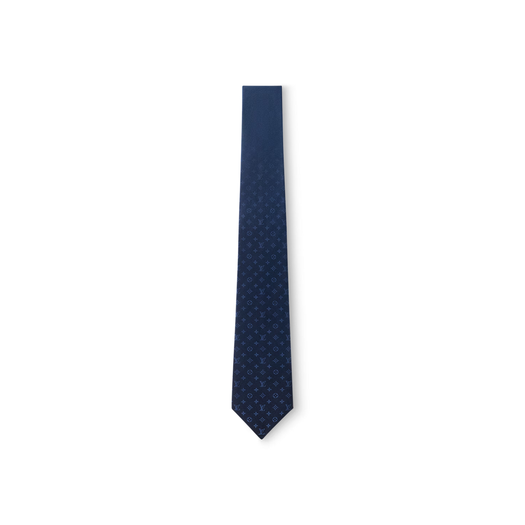 Louis Vuitton Cravate pour Homme Monogram Gradient Bleu Marine
