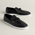 Hermes Ignacio Mocassins en Cuir de Veau Noir