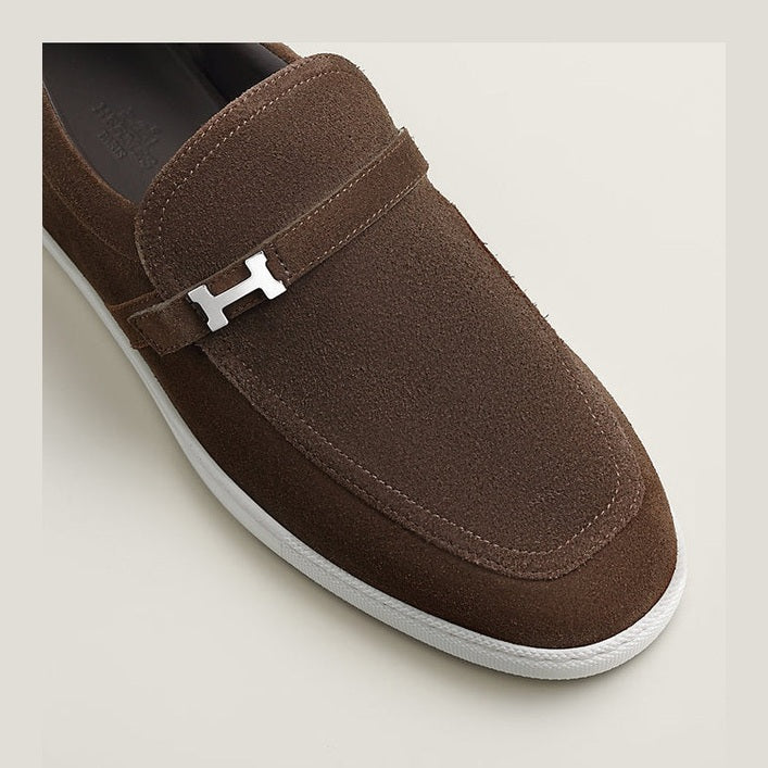 Hermès Like Mocassins en Veau Velours Marron