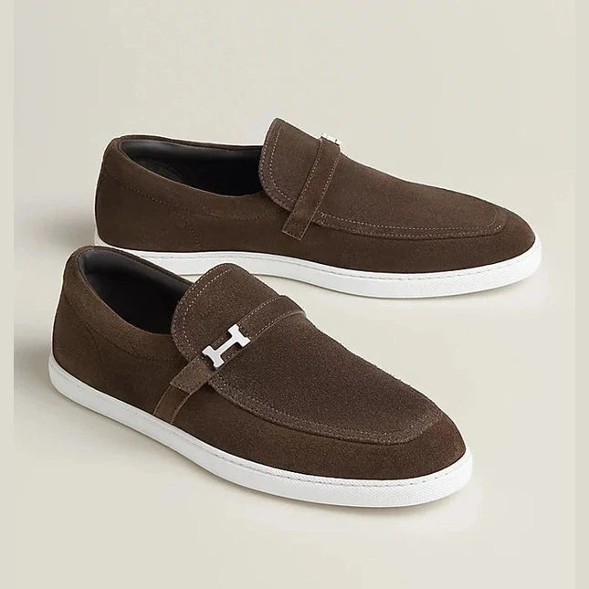 Hermès Like Mocassins en Veau Velours Marron