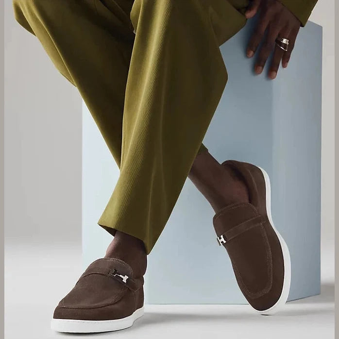 Hermès Like Mocassins en Veau Velours Marron