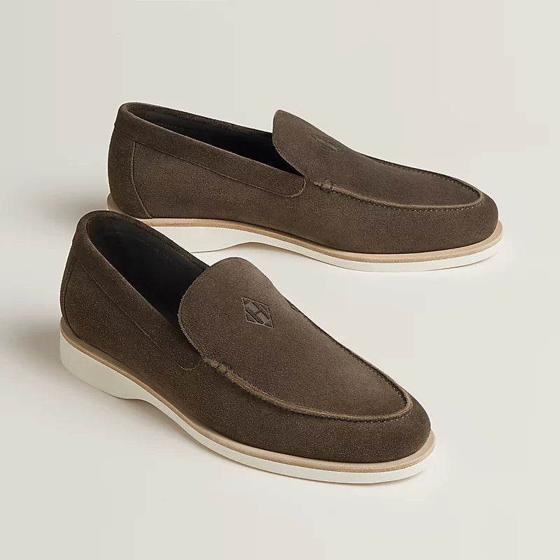 Hermès Mocassins en Veau Velours Marron