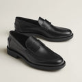 Hermès Lyde Mocassins en Veau Glacé Noir