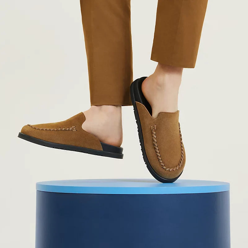 Hermès Johan Mules en Cuir Marron