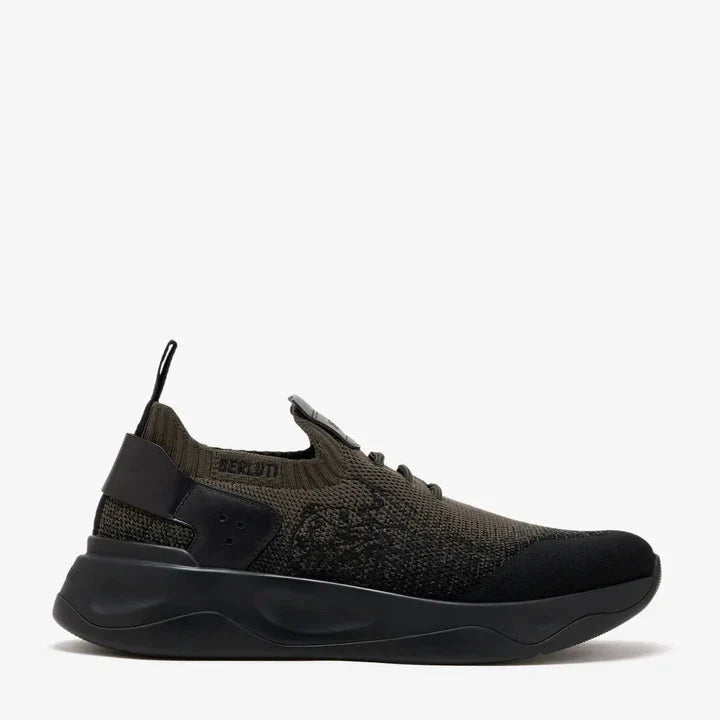 Berluti Shadow Espadrilles en Lin et Cuir Marron Foncé